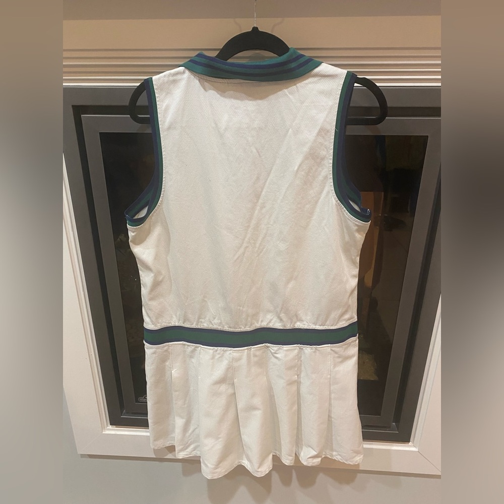 Prince Pickleball Sleeveless Tennis Dress White Green Pleated Skirt Size - L - Picture 3 of 5
